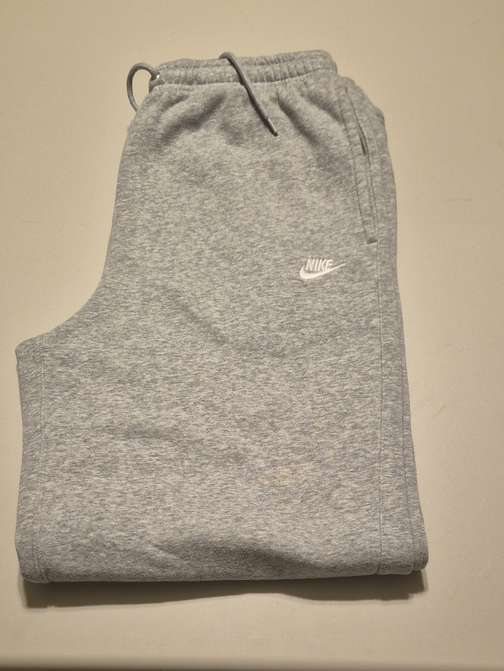 Nike Kids Light Gray Fleece Joggers